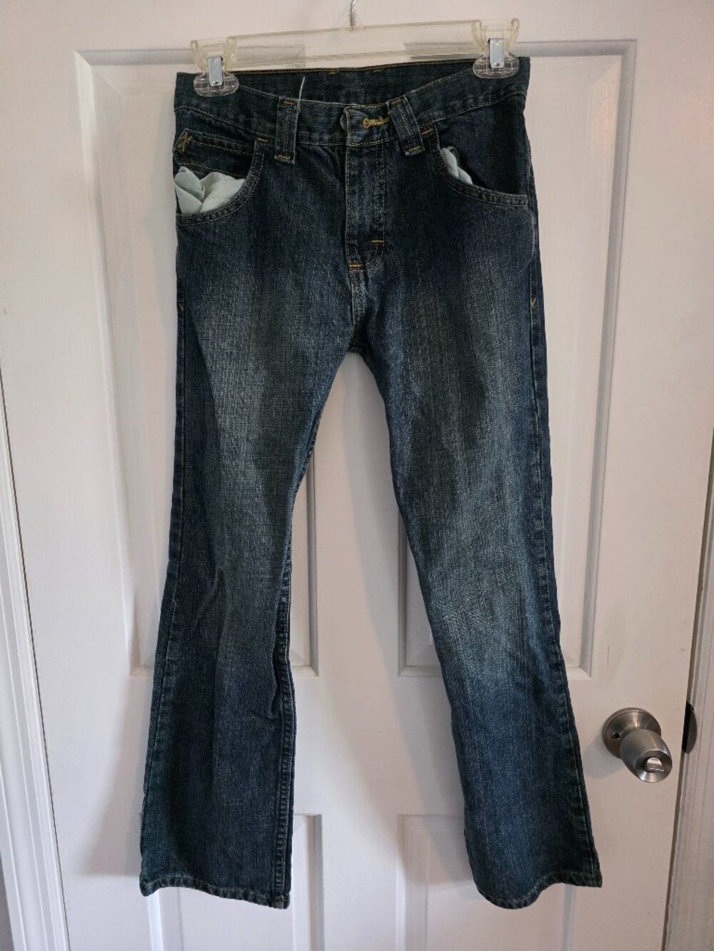 Wrangler Boys Youth Dark Denim Jeans size 12 Regular adjustable Waist